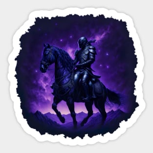 "Warrior of the Night: A Magical Warrior Embracing Splendor" Sticker